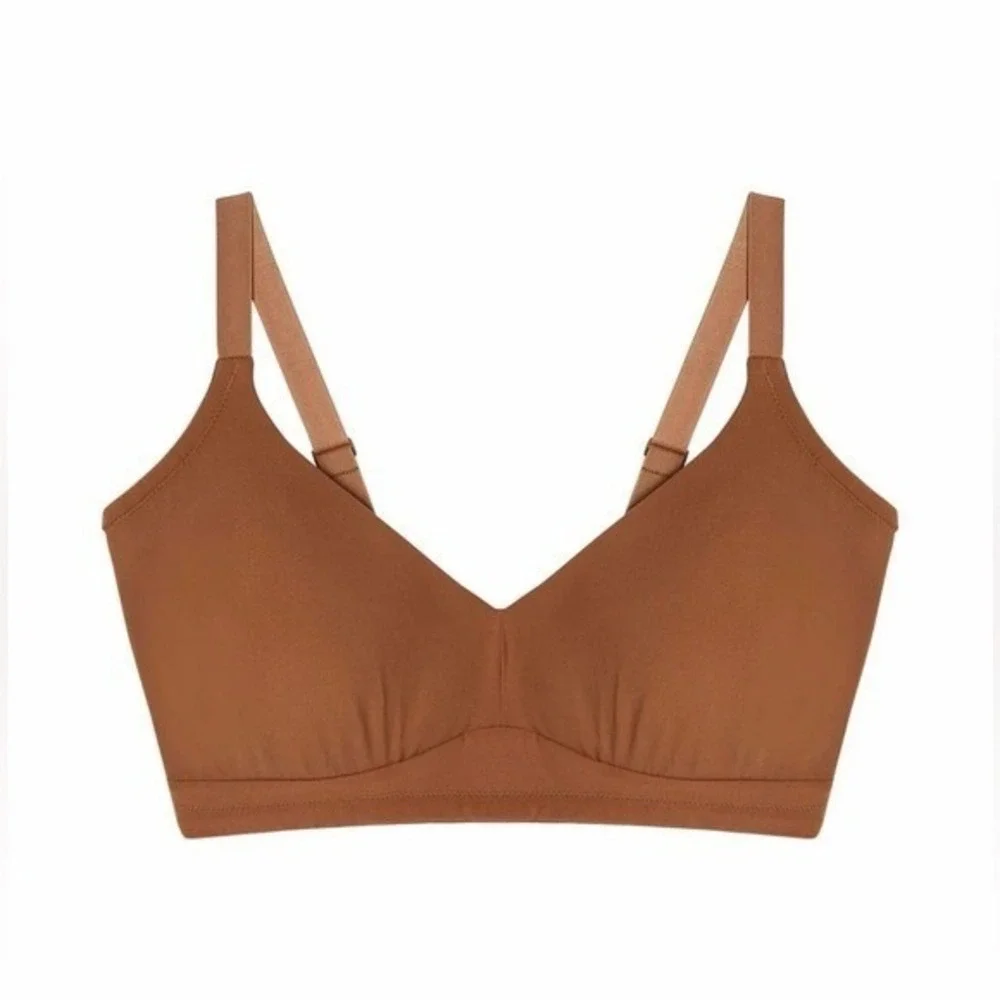 COSABELLA tan free cut micro curvy‎ Wirefree bralette size  tre large NWT